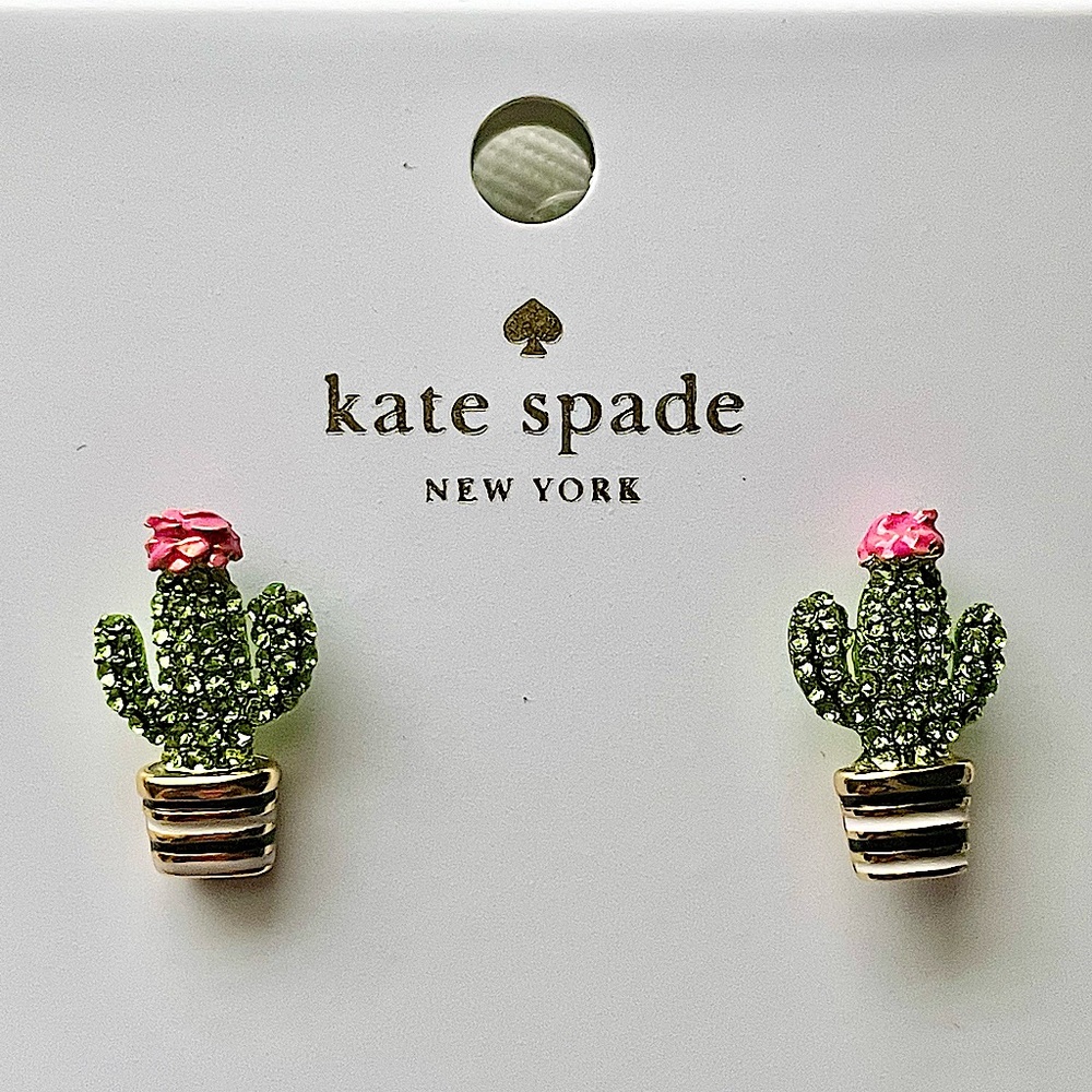 Authentic Kate Spade Cactus stud sparkle earrings. BNWT never worn.
